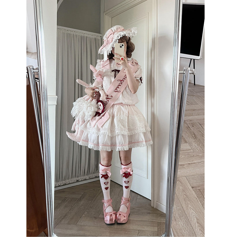 Creamy - Strawberry Wall - Pink OP Dress Set