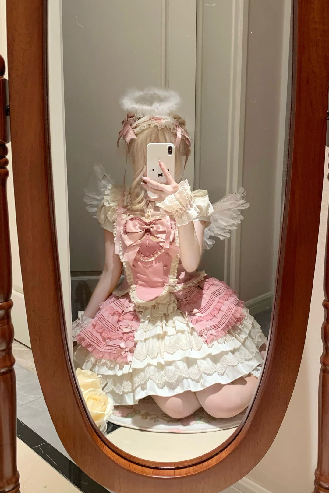 Creamy - Pink Ruffle - Three-Piece Coord Set