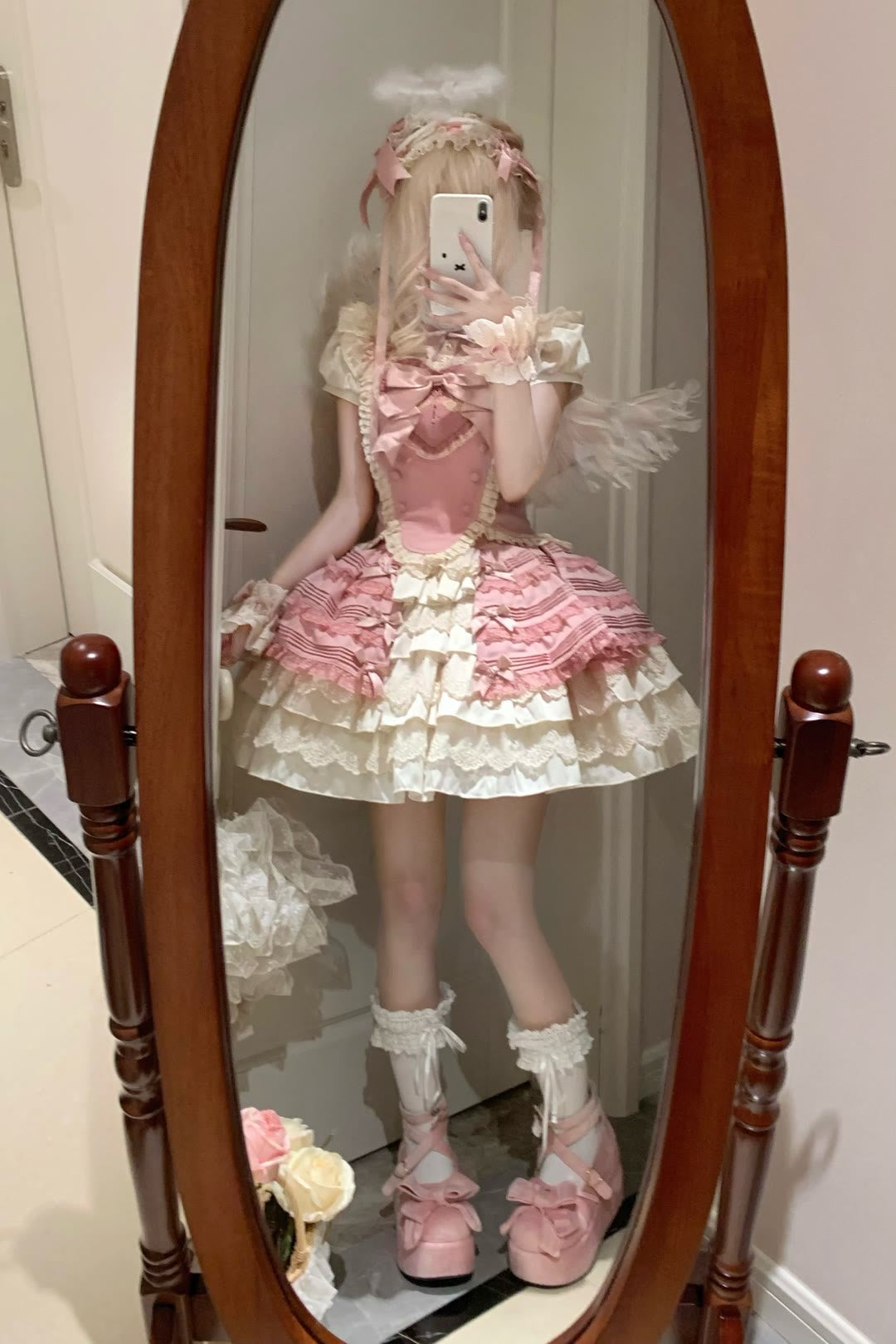 Creamy - Pink Ruffle - Three-Piece Coord Set