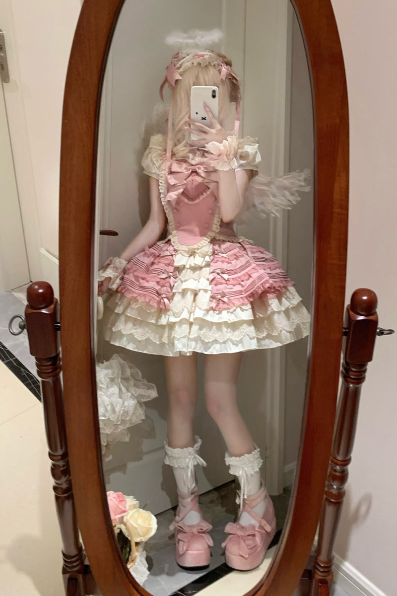 Creamy - Pink Ruffle - Three-Piece Coord Set