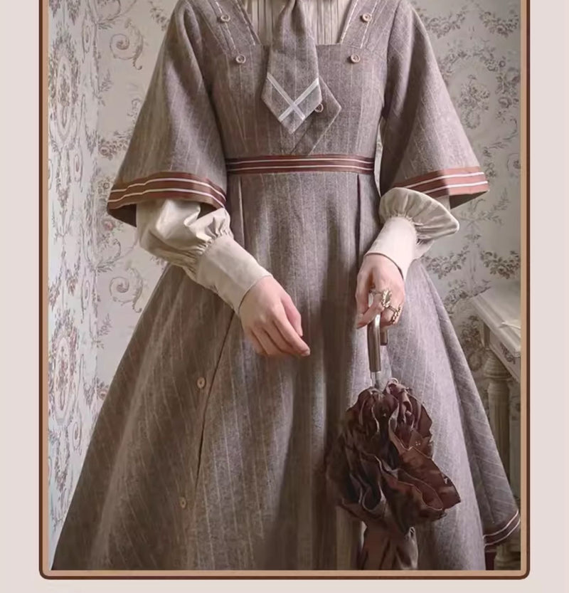Baozi Pig - Detective Era - Classic Lolita wool one-piece dress