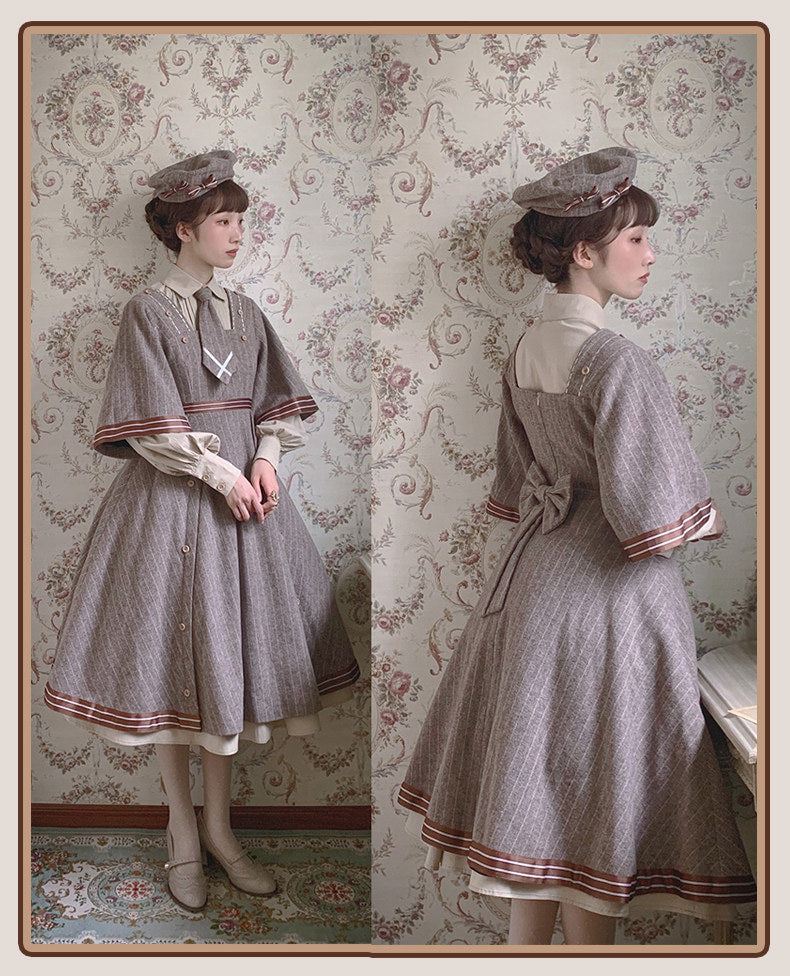Baozi Pig - Detective Era - Classic Lolita wool one-piece dress