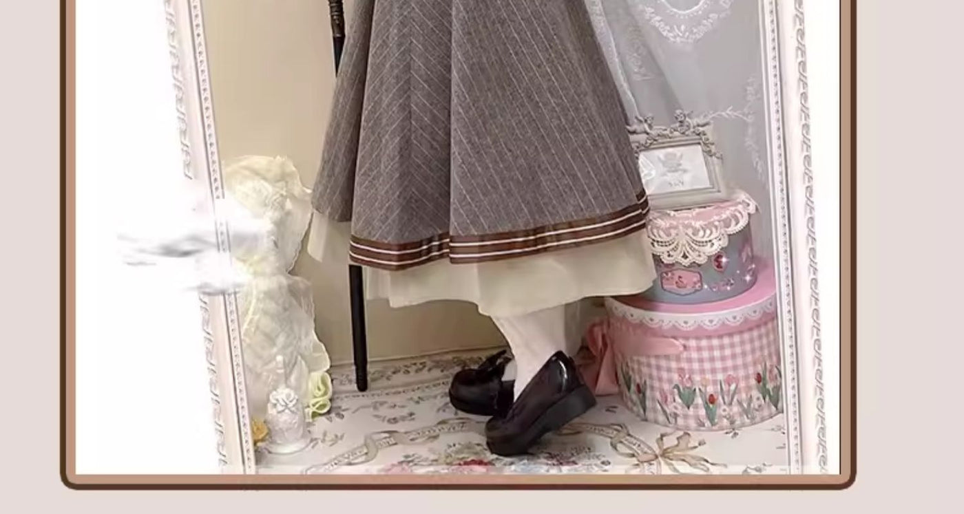 Baozi Pig - Detective Era - Classic Lolita wool one-piece dress