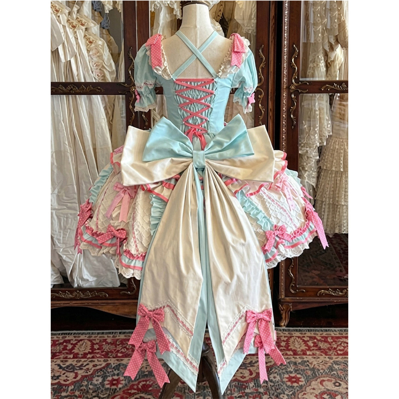 Creamy - Mint Ice Cream Sweet Lolita - OP full set with detachable
