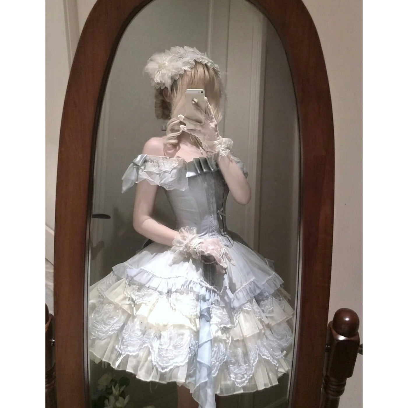 Creamy - Balletcore Sweet Lolita JSK - Blue sweet lolita jumper skirt