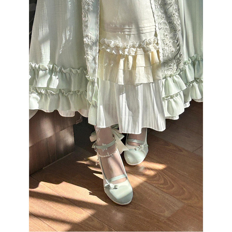Creamy - Empire Lolita OP - Pale mint green empire-waist floor-length