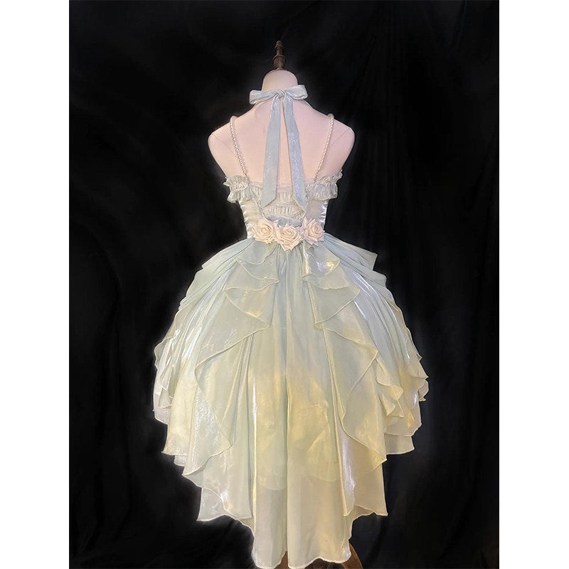 Creamy - Mint Rose - Halterneck JSK Dress