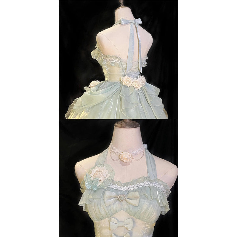 Creamy - Mint Rose - Halterneck JSK Dress