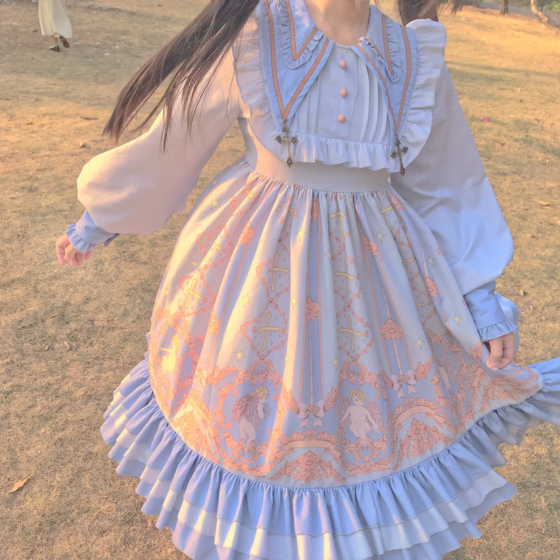 Tata Long Ear - Angel's Redemption - Angel Print OP Dress