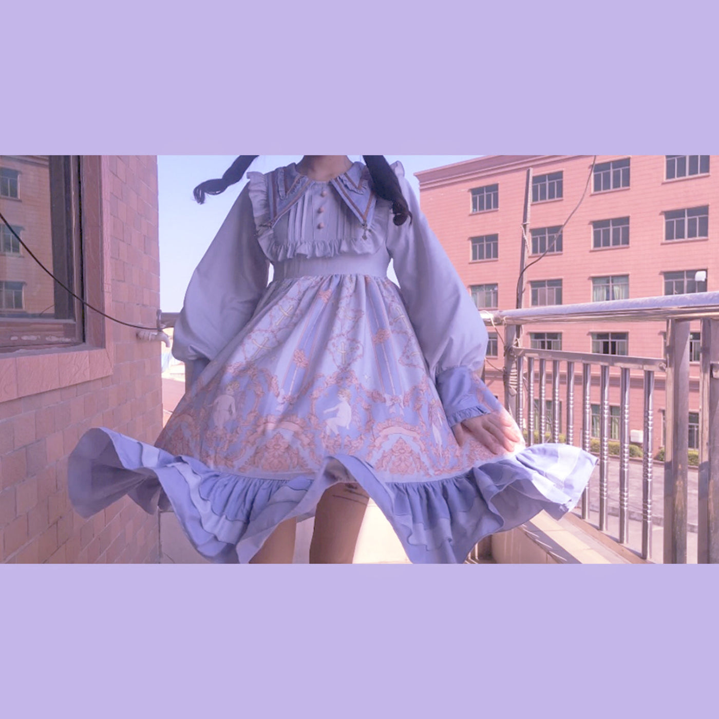 Tata Long Ear - Angel's Redemption - Angel Print OP Dress