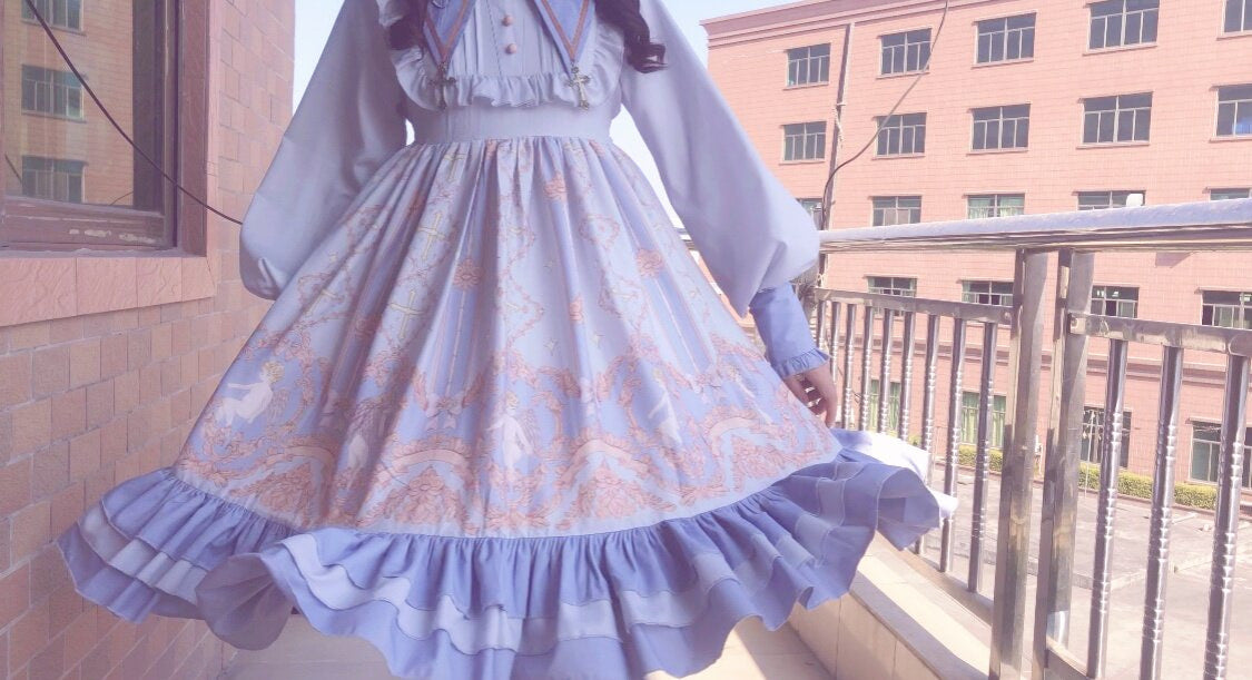Tata Long Ear - Angel's Redemption - Angel Print OP Dress