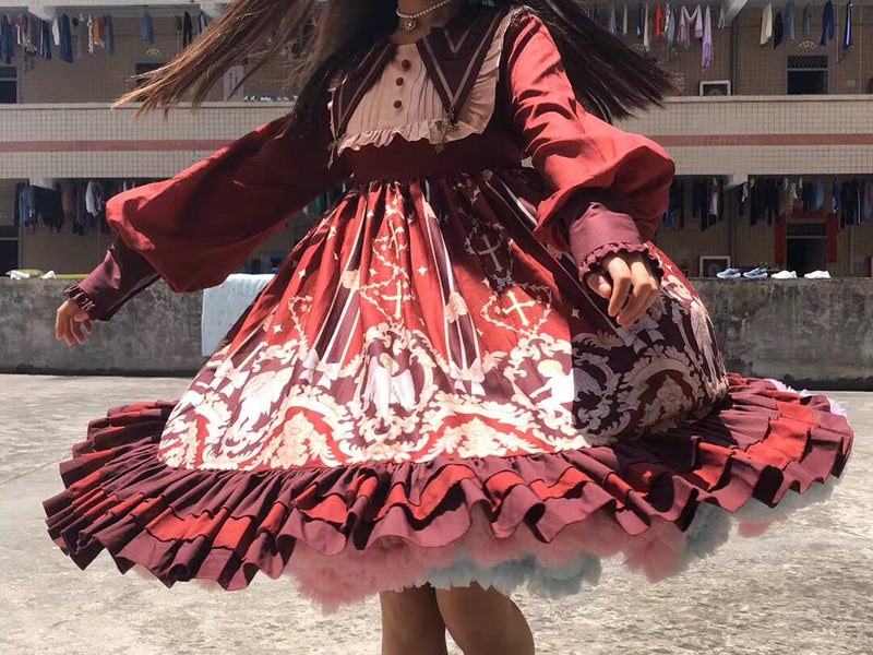 Tata Long Ear - Angel's Redemption - Angel Print OP Dress