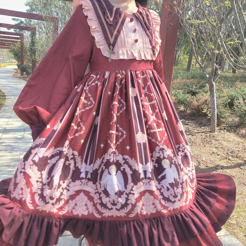 Tata Long Ear - Angel's Redemption - Angel Print OP Dress