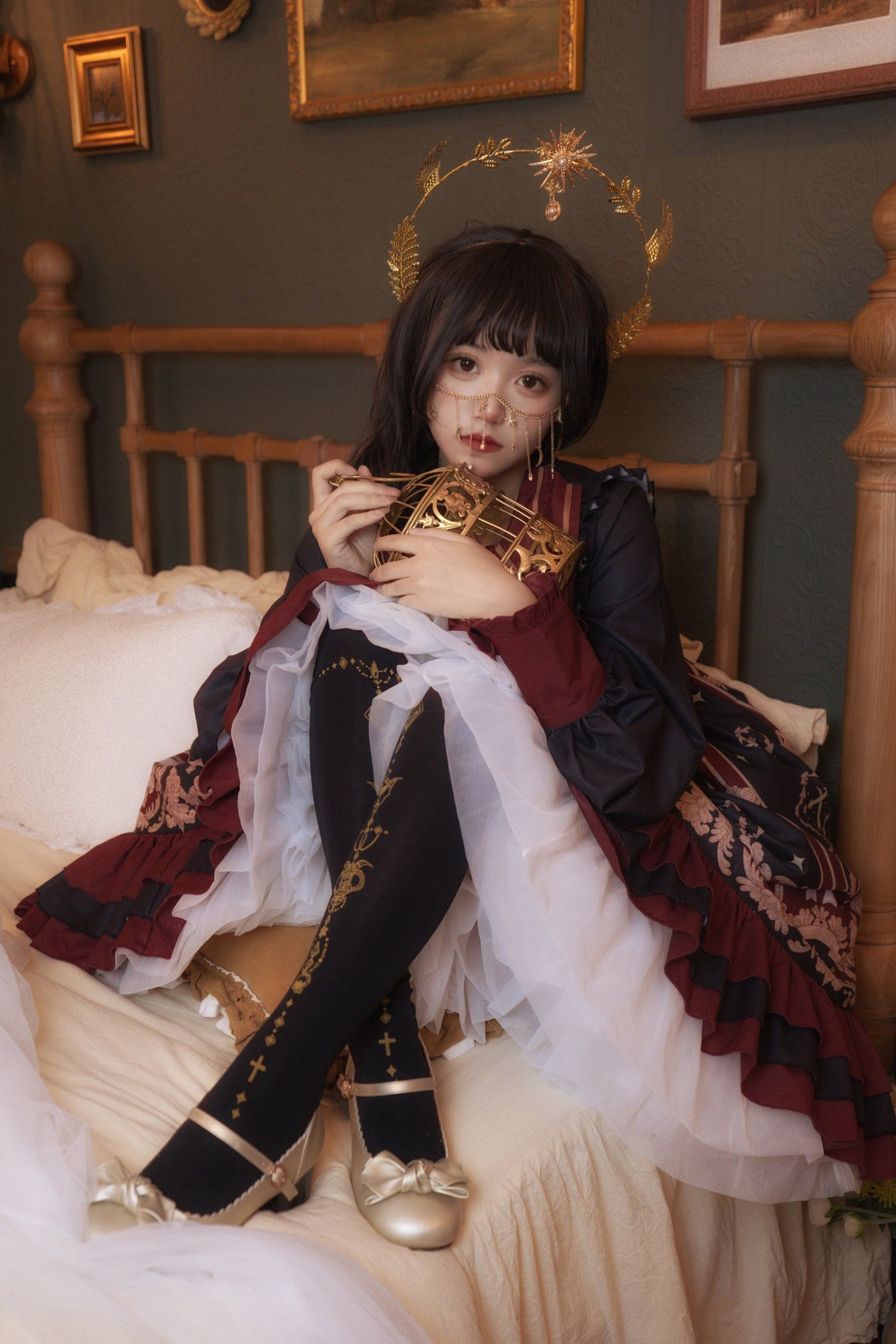 Tata Long Ear - Angel's Redemption - Angel Print OP Dress