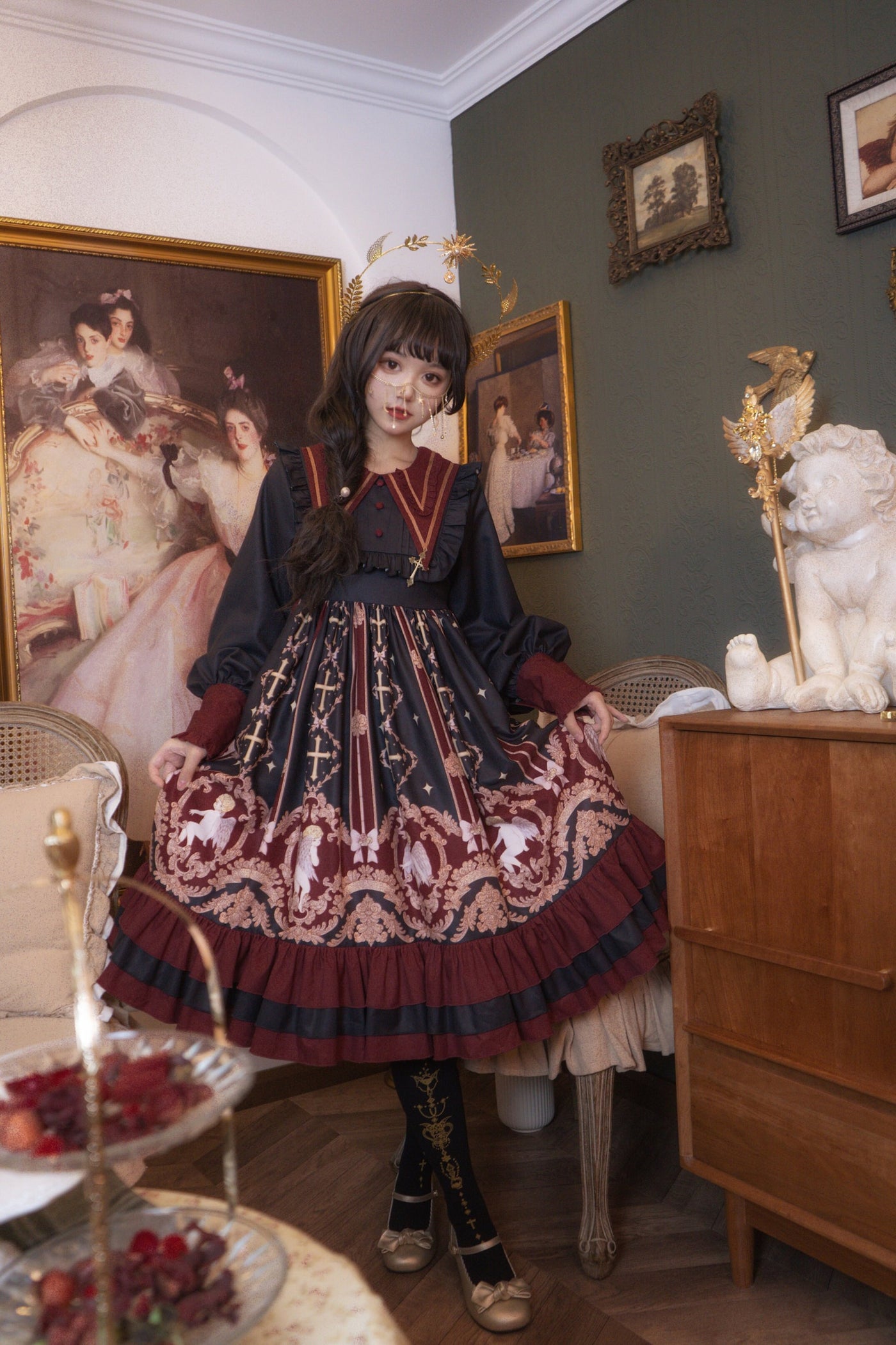 Tata Long Ear - Angel's Redemption - Angel Print OP Dress