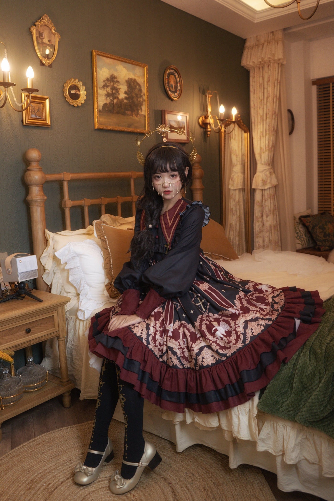Tata Long Ear - Angel's Redemption - Angel Print OP Dress