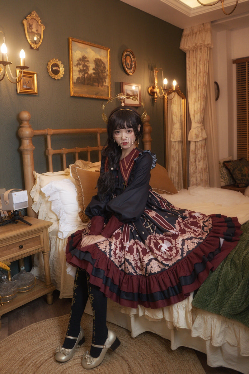 Tata Long Ear - Angel's Redemption - Angel Print OP Dress