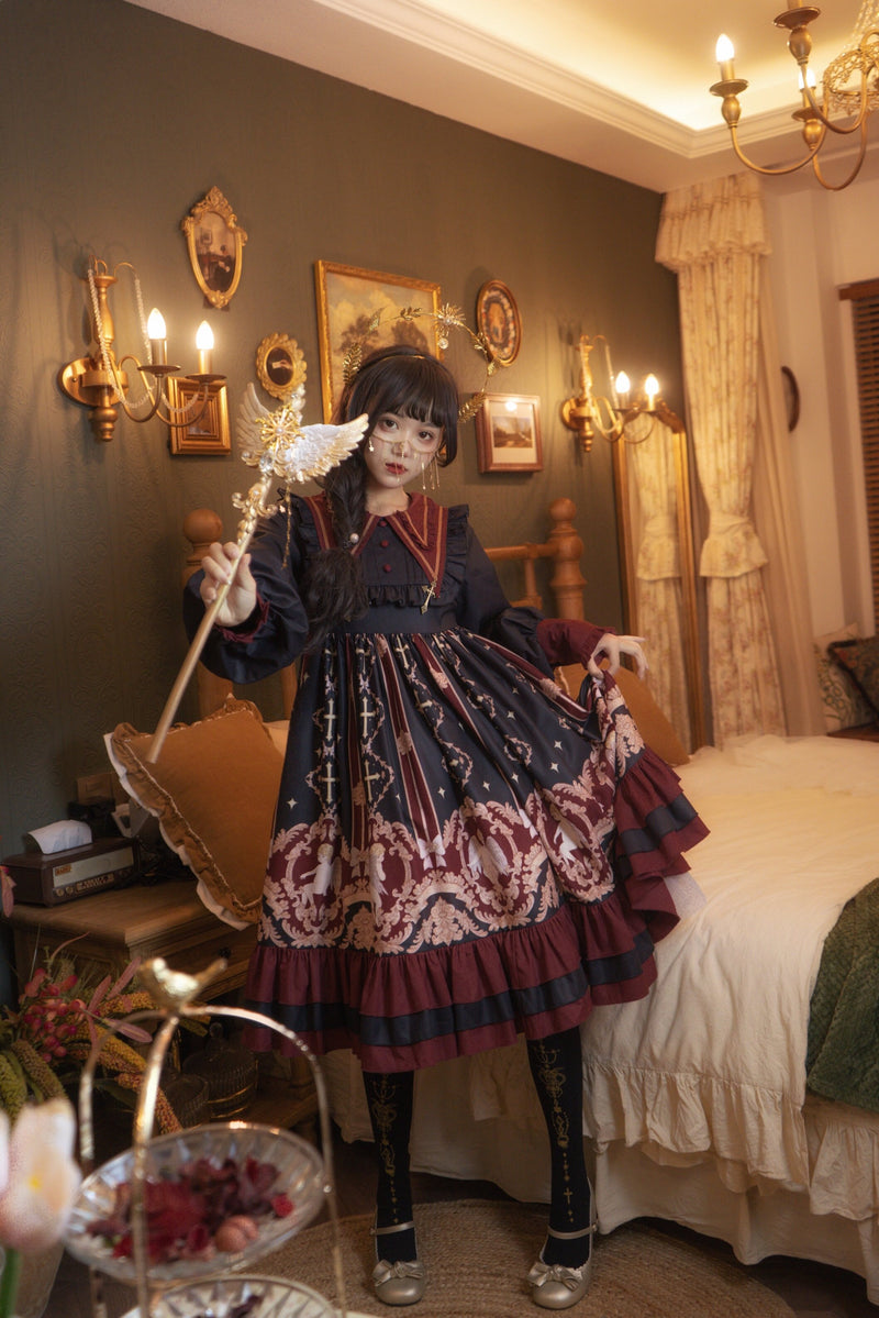 Tata Long Ear - Angel's Redemption - Angel Print OP Dress