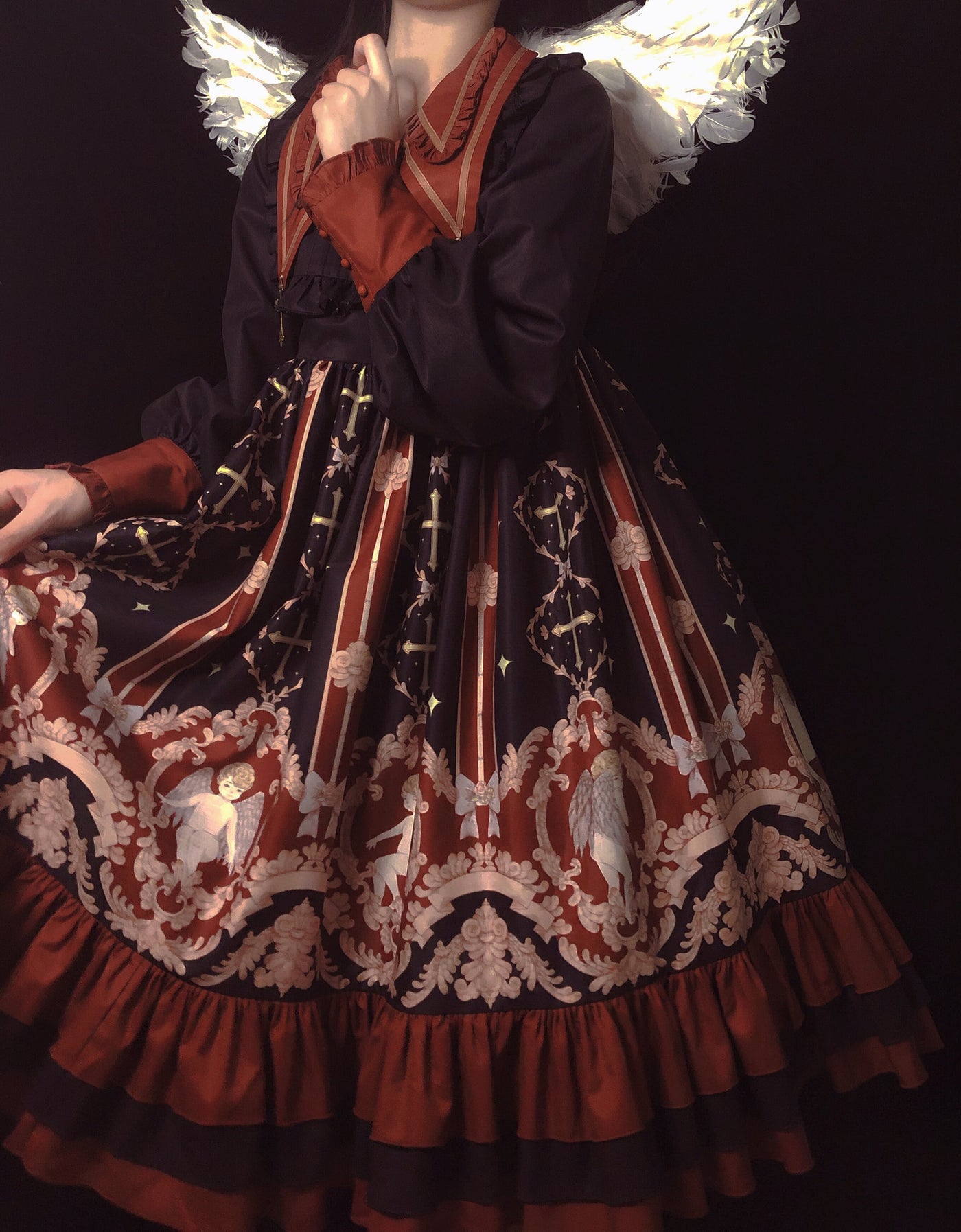 Tata Long Ear - Angel's Redemption - Angel Print OP Dress