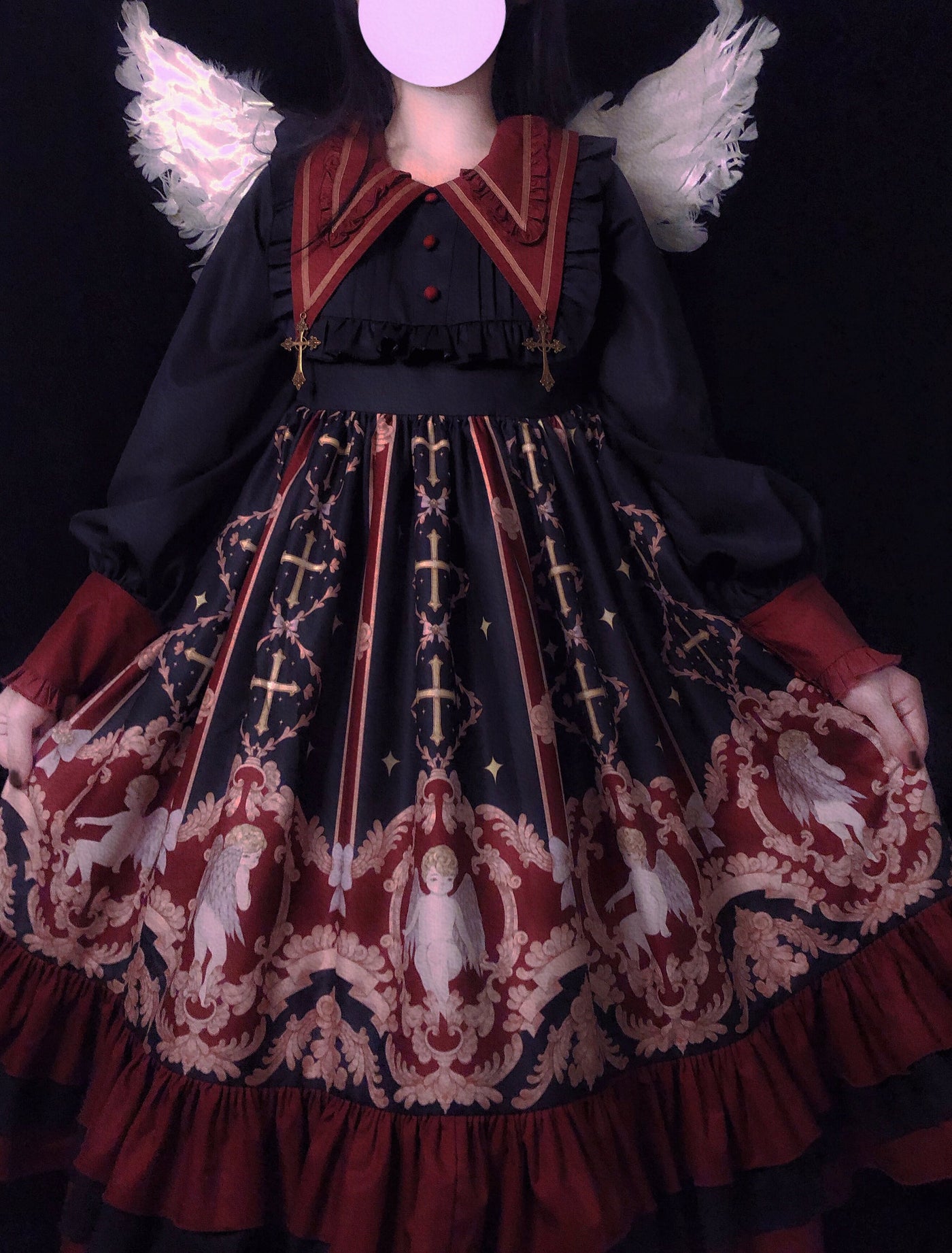 Tata Long Ear - Angel's Redemption - Angel Print OP Dress