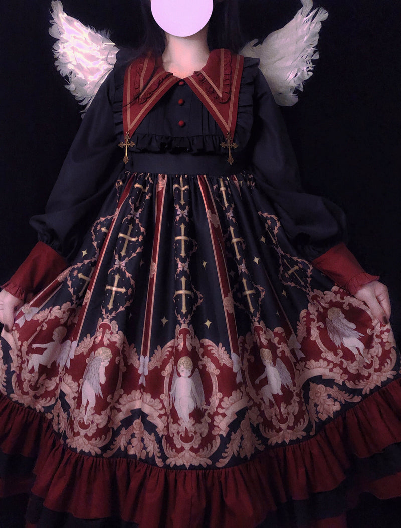 Tata Long Ear - Angel's Redemption - Angel Print OP Dress