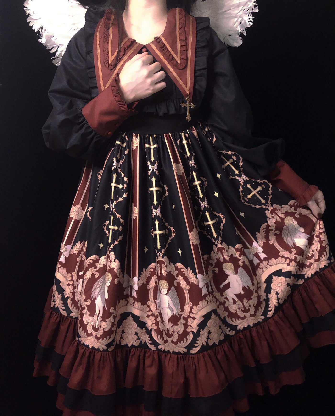 Tata Long Ear - Angel's Redemption - Angel Print OP Dress
