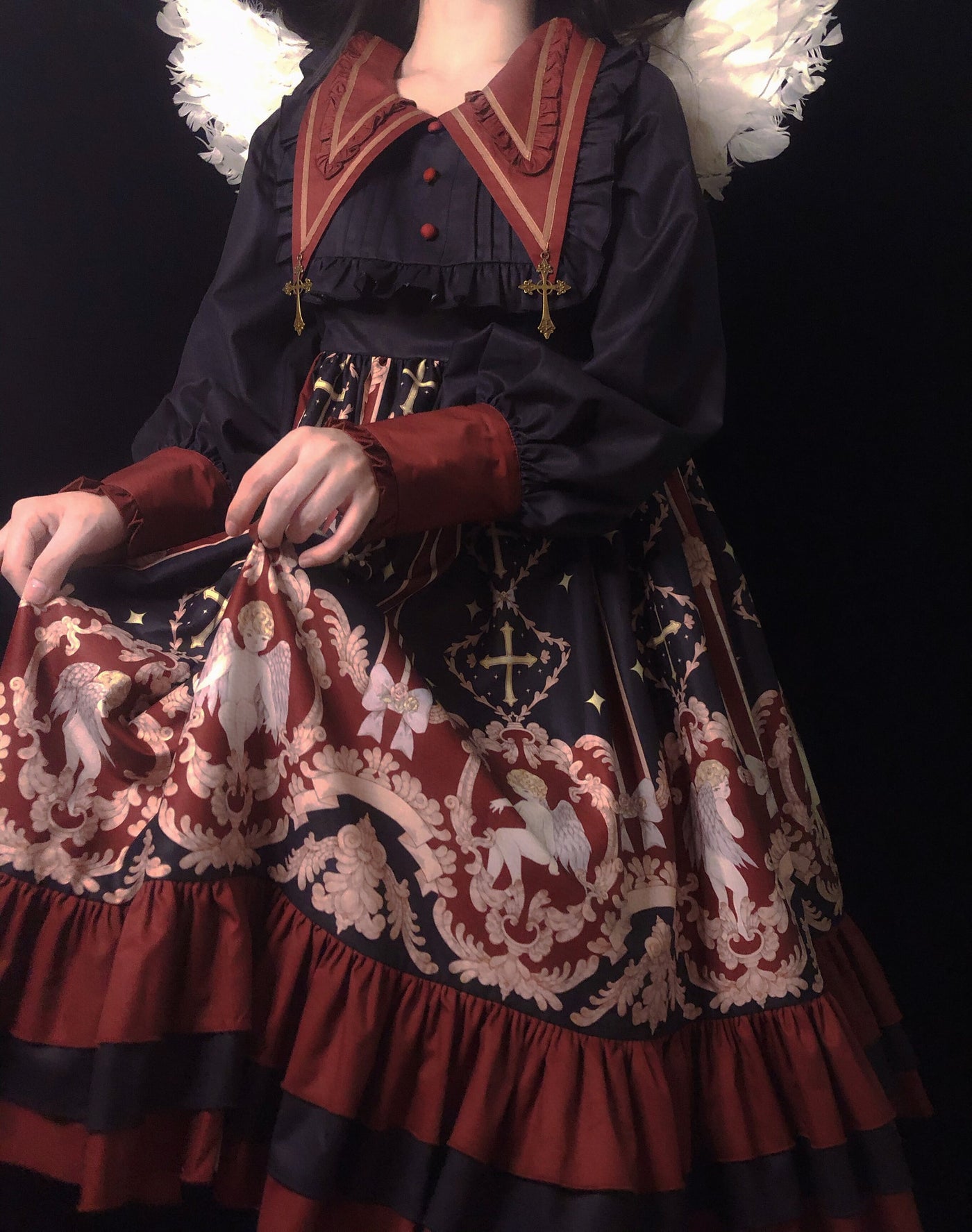 Tata Long Ear - Angel's Redemption - Angel Print OP Dress