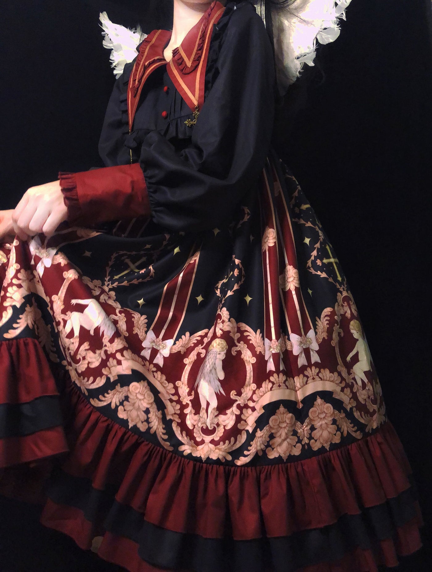 Tata Long Ear - Angel's Redemption - Angel Print OP Dress