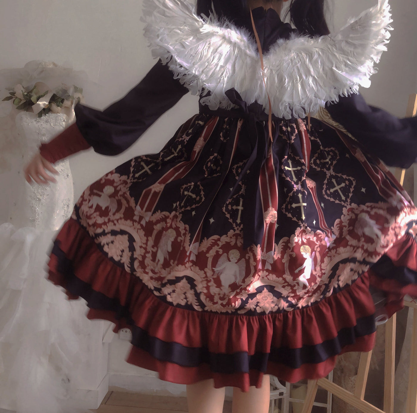 Tata Long Ear - Angel's Redemption - Angel Print OP Dress