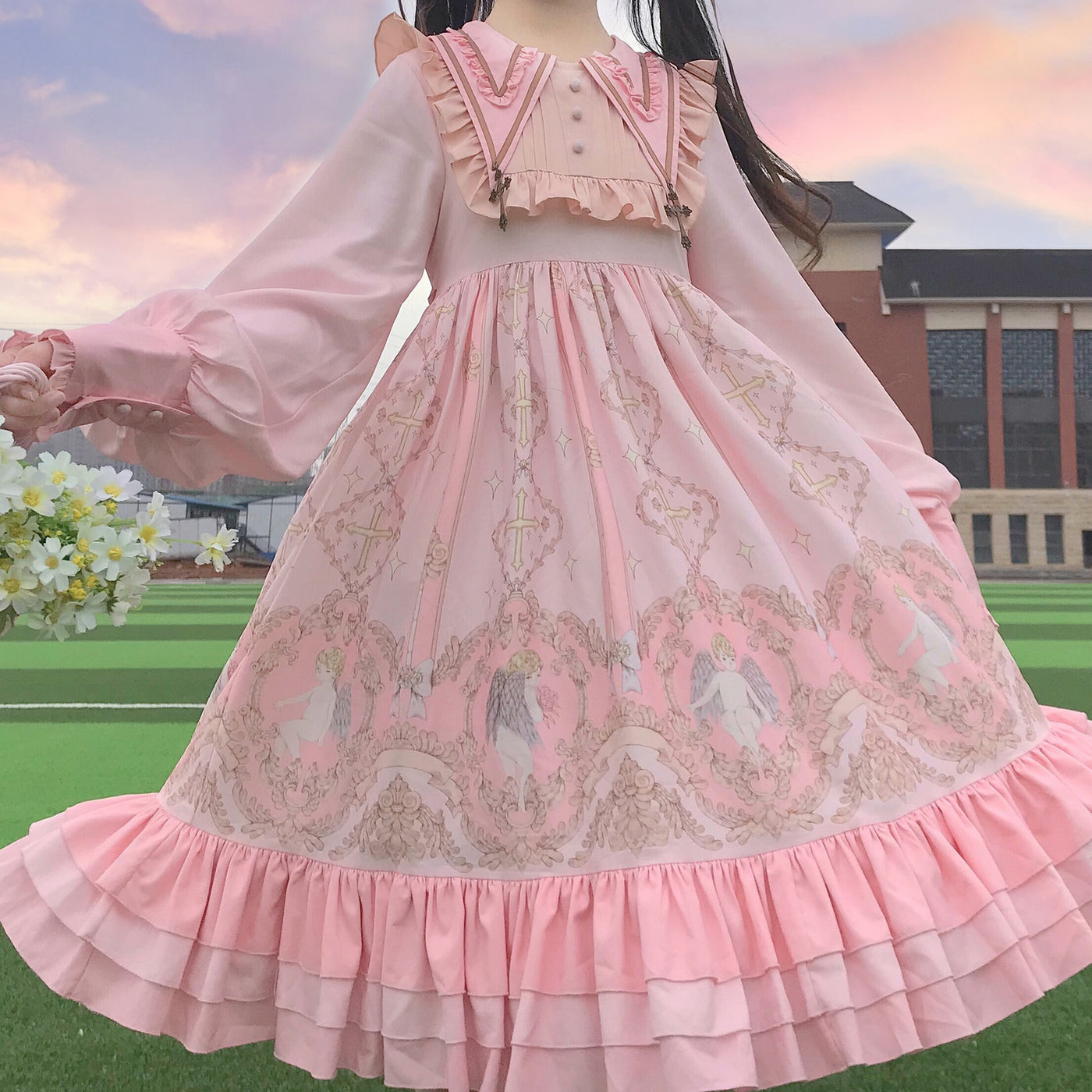 Tata Long Ear - Angel's Redemption - Angel Print OP Dress