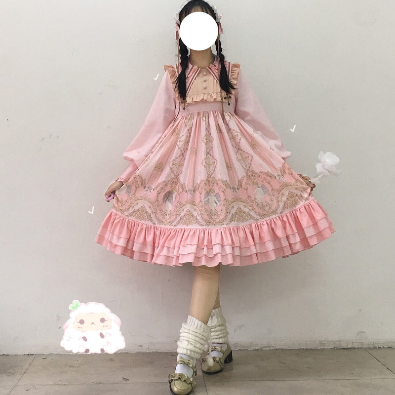 Tata Long Ear - Angel's Redemption - Angel Print OP Dress