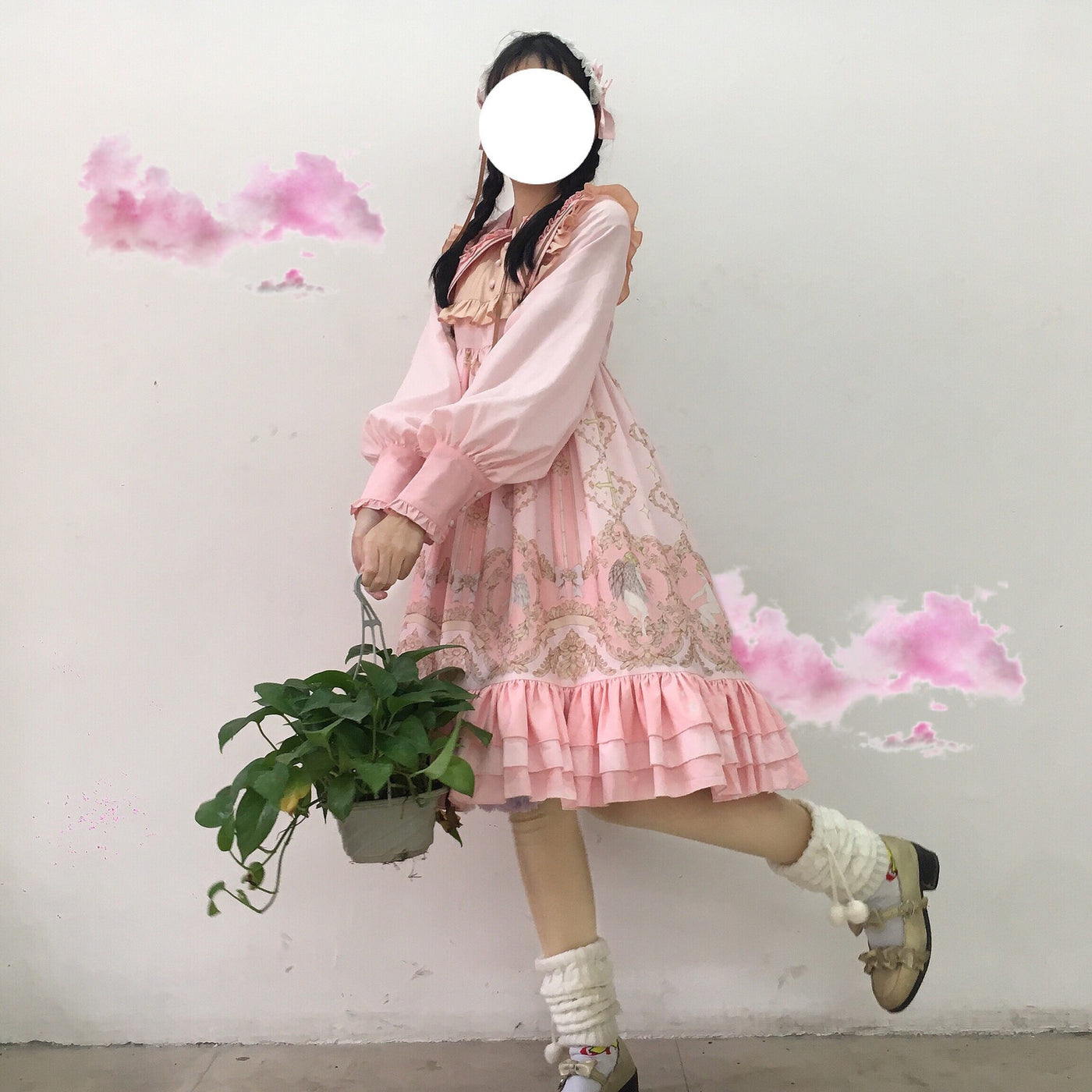 Tata Long Ear - Angel's Redemption - Angel Print OP Dress