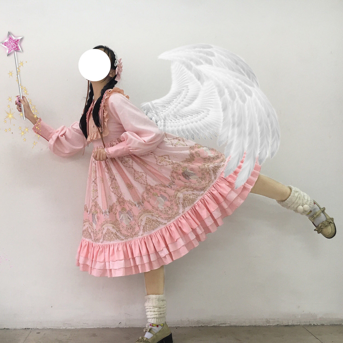 Tata Long Ear - Angel's Redemption - Angel Print OP Dress