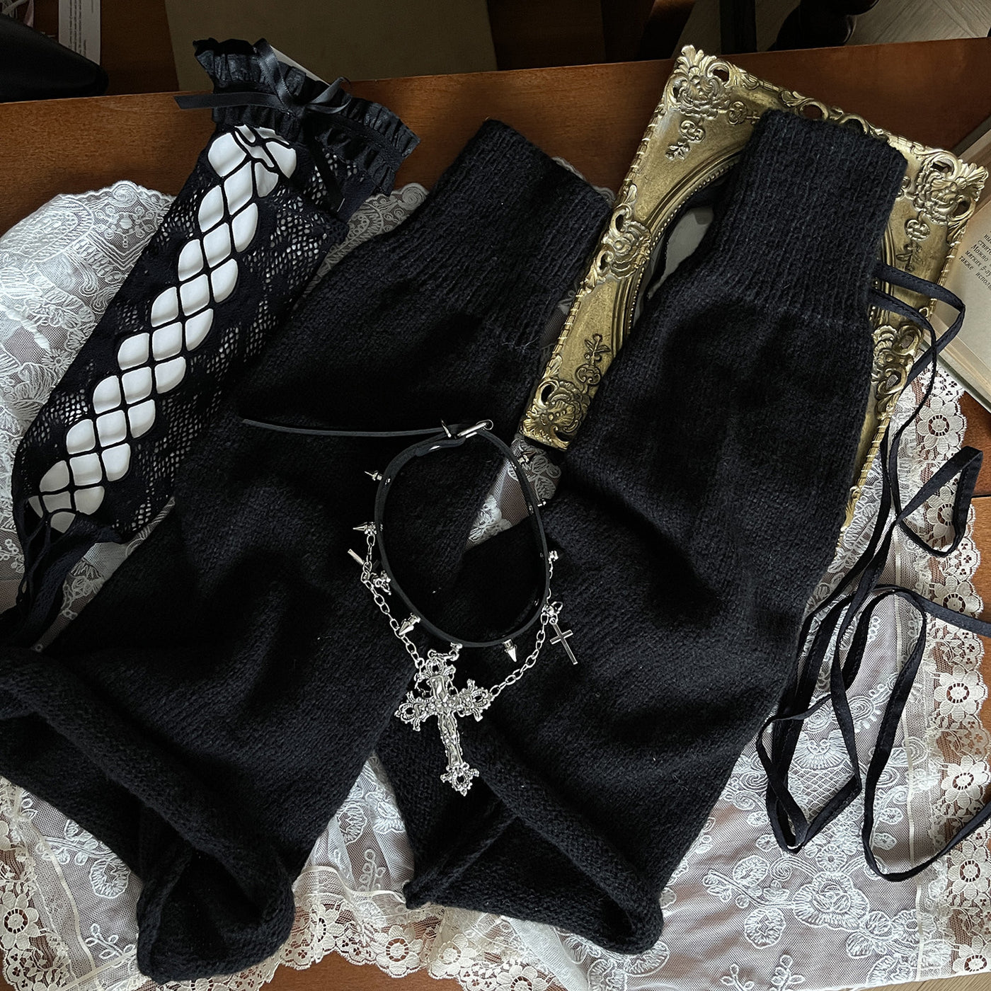 Sock Noble - Gothic Punk Lolita Leg Accessories - One size leg