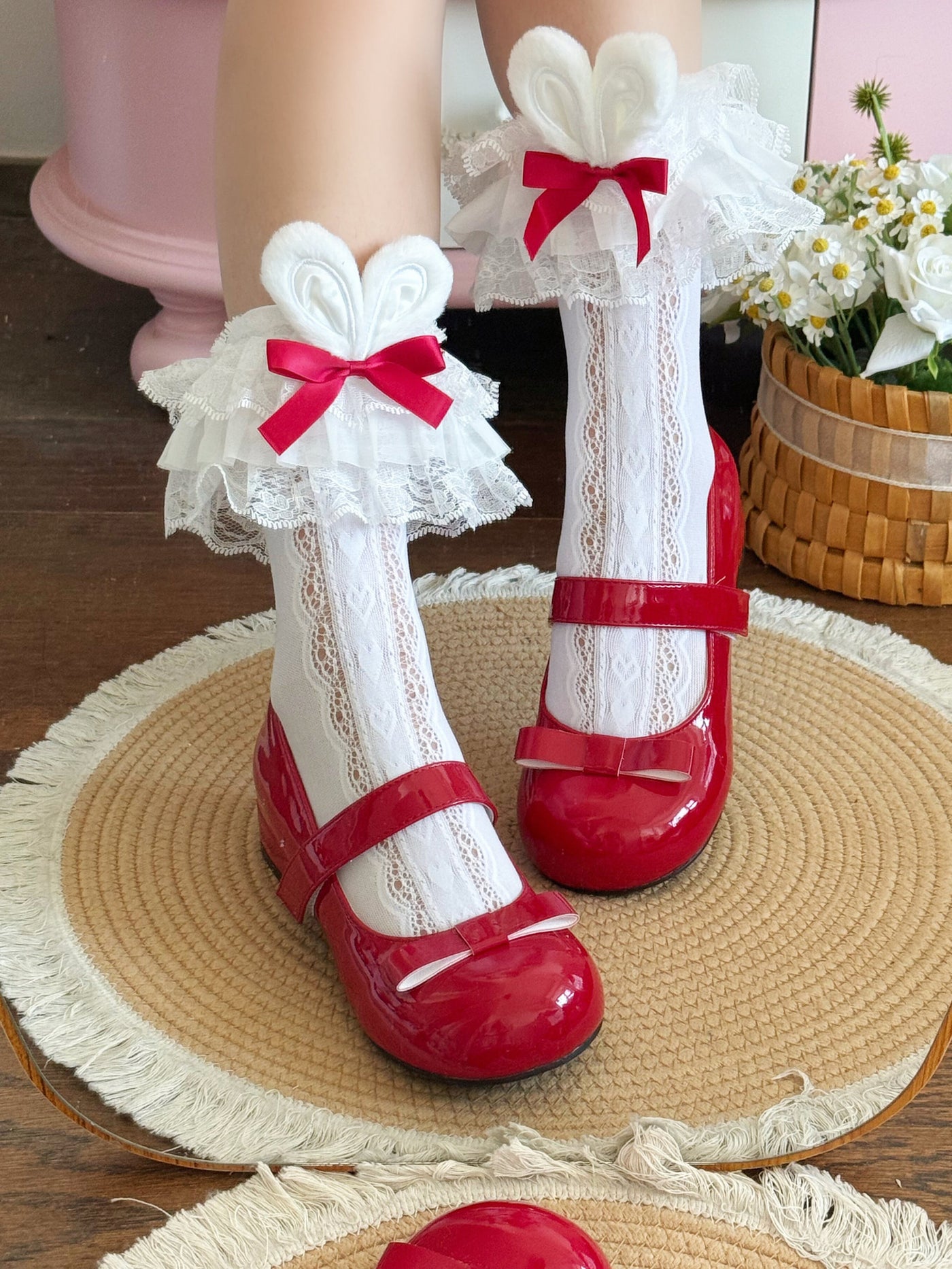 Fantasy Doll - Bunny Ear Socks - Mid-Calf
