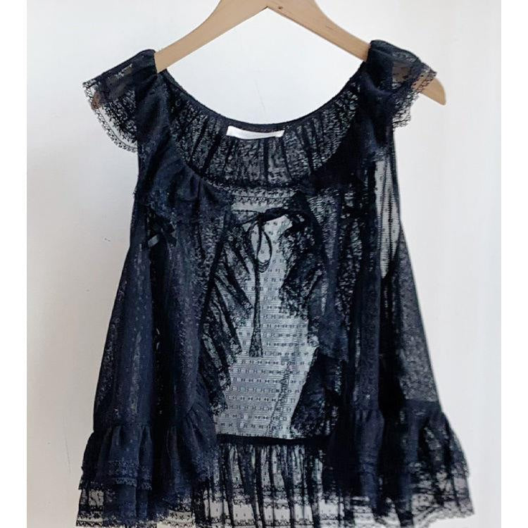 Sweetheart Dream Machine - Sweet Lolita Lace Vest - 4-color lightweight summer lace