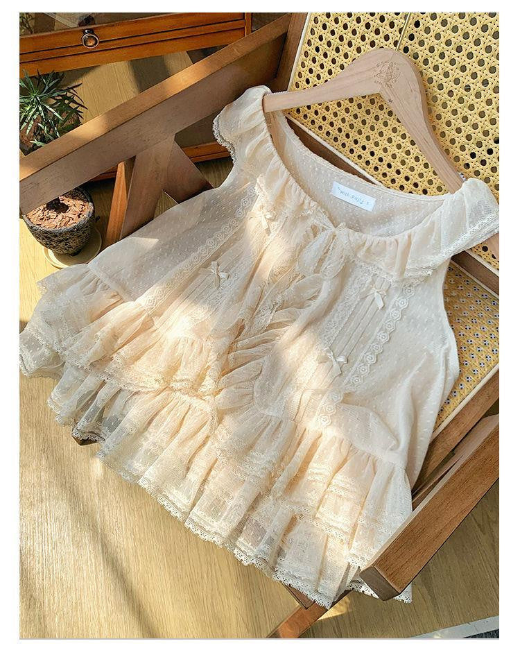 Sweetheart Dream Machine - Sweet Lolita Lace Vest - 4-color lightweight summer lace