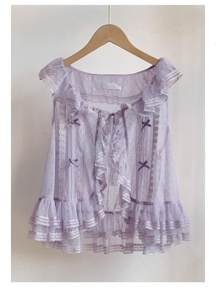 Sweetheart Dream Machine - Sweet Lolita Lace Vest - 4-color lightweight summer lace