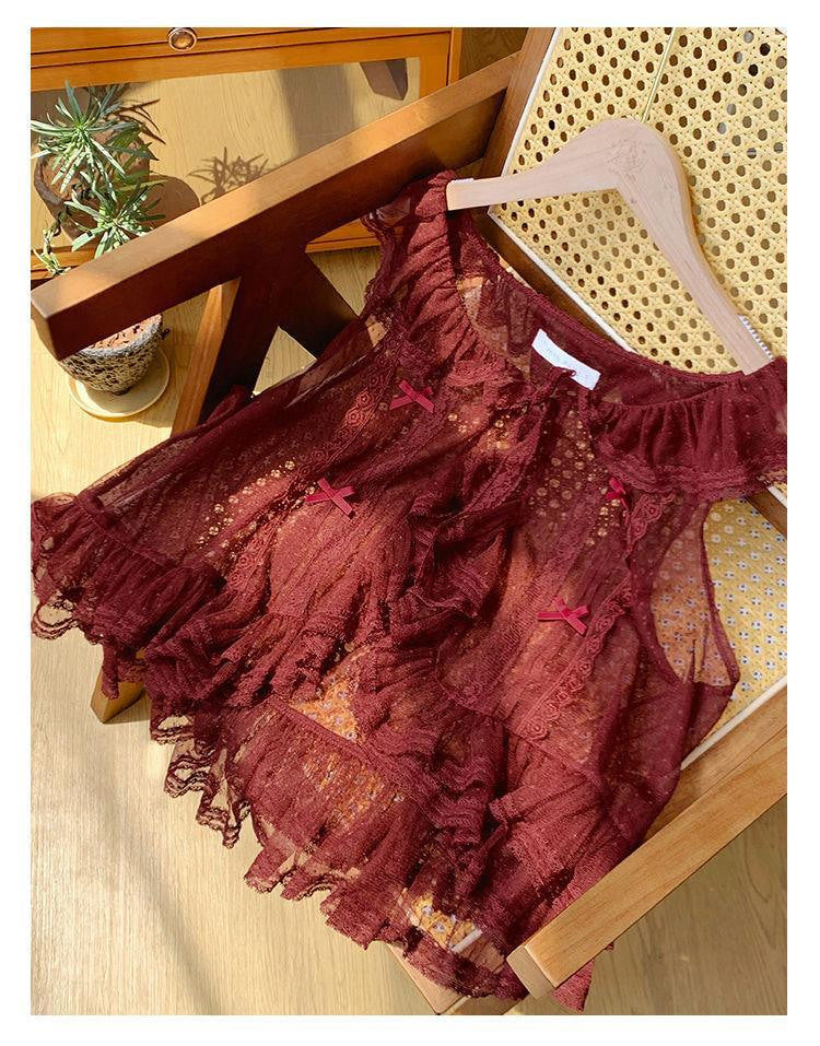 Sweetheart Dream Machine - Sweet Lolita Lace Vest - 4-color lightweight summer lace