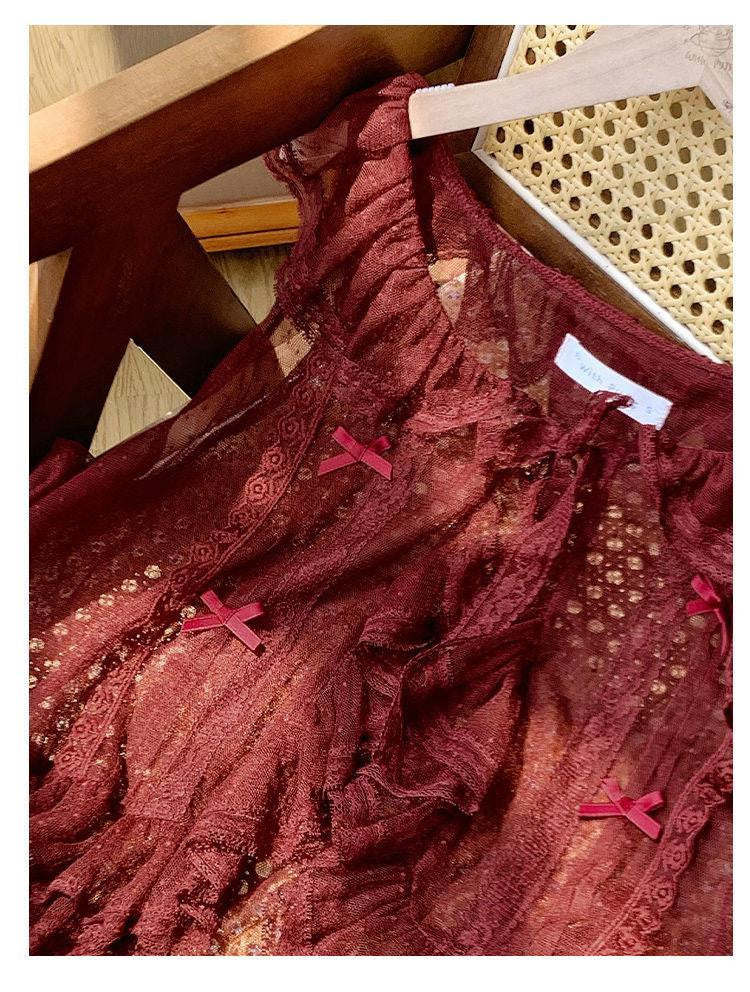 Sweetheart Dream Machine - Sweet Lolita Lace Vest - 4-color lightweight summer lace