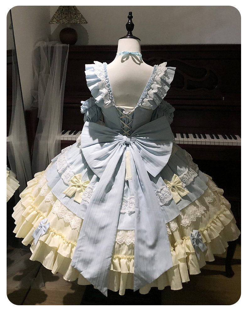HeySugar HeyDou - Ice Blue Milk Glow - Sweet Lolita JSK full set