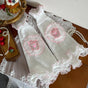 Cache-chaussettes évasées Nana blanc et baie rose / Taille unique (35-39)
