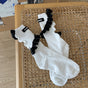 Weiße Socken, schwarze Ränder / Einheitsgröße (35-39 Größen)