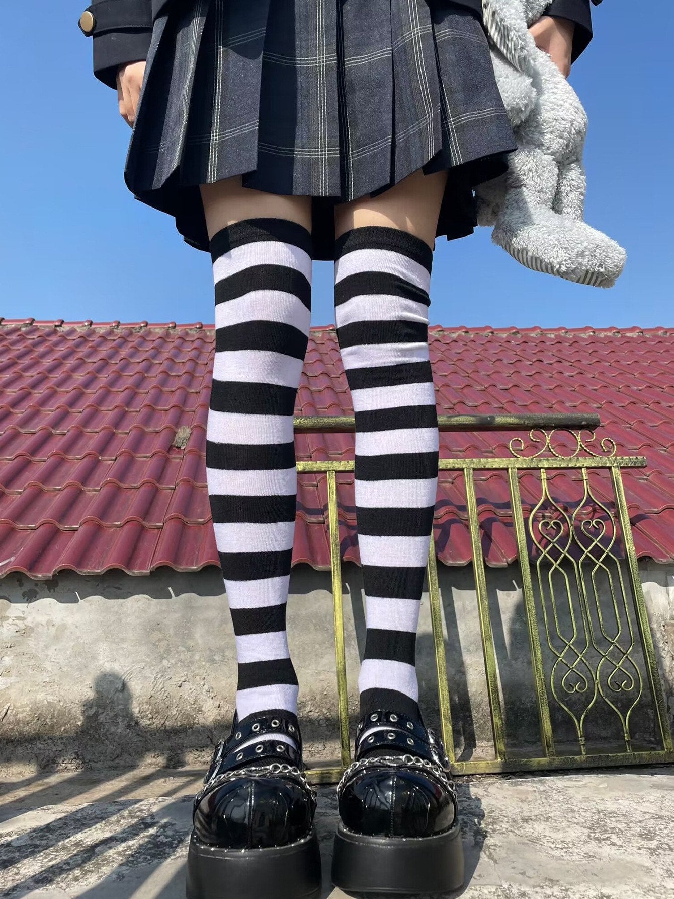 Fantasy Doll - Striped Bell Cuff - Leg Warmers
