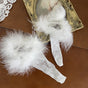 Chaussettes résille à plumes, une paire / Taille unique