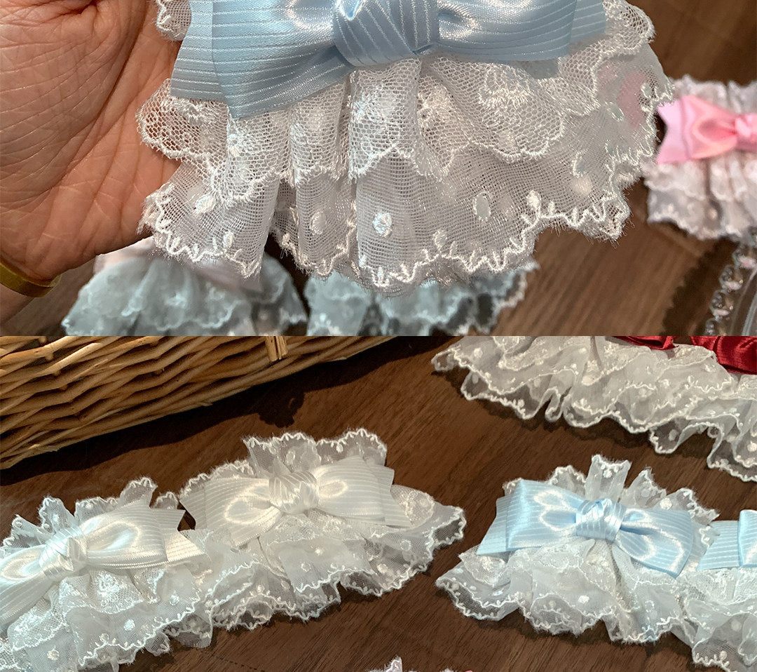 roji roji - Strawberry Angel - Lace Wrist Cuffs