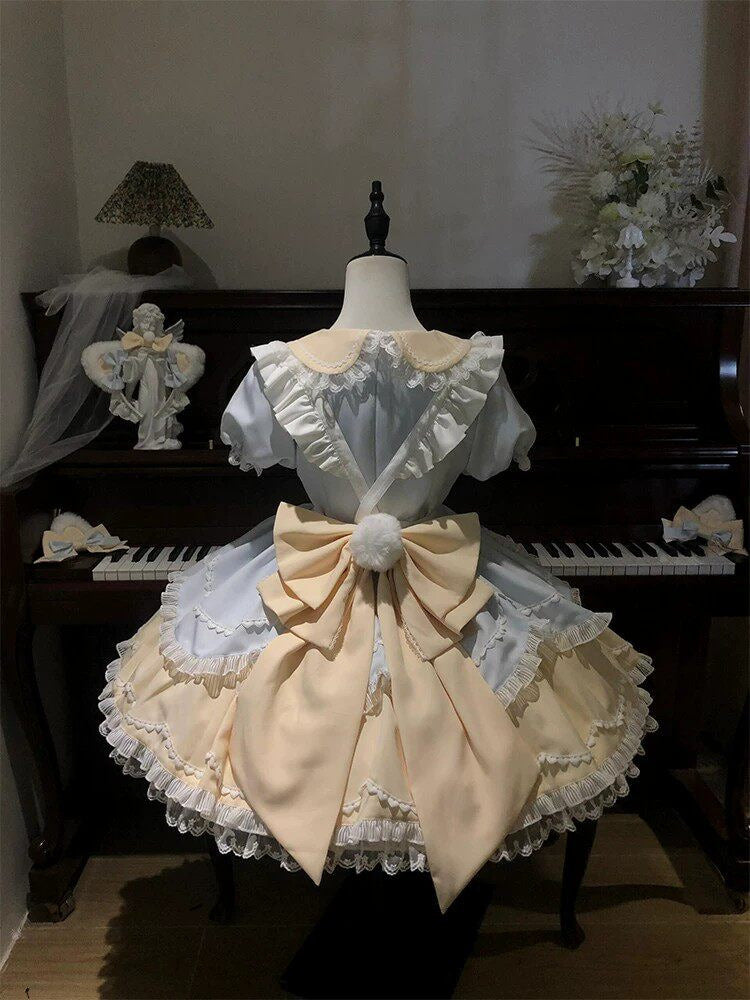 Sweet Tea Girl - Sweet Tea Girl - Sweet Lolita Cat-Themed Short Sleeve OP Dress