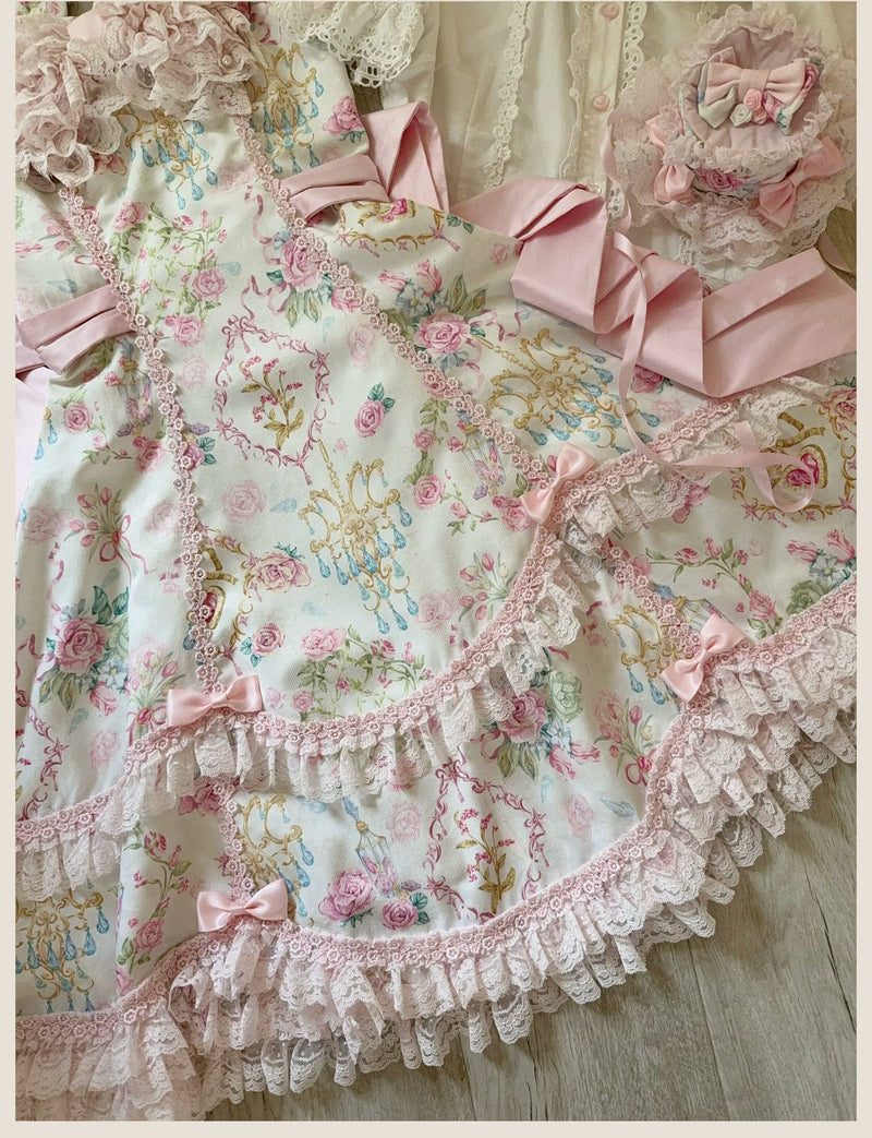Tata Long Ear - 2025 Spring Vintage Floral Lolita - Tiered sweetheart