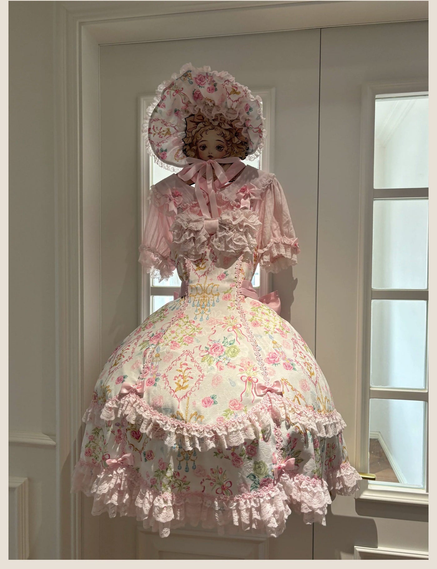 Tata Long Ear - 2025 Spring Vintage Floral Lolita - Tiered sweetheart