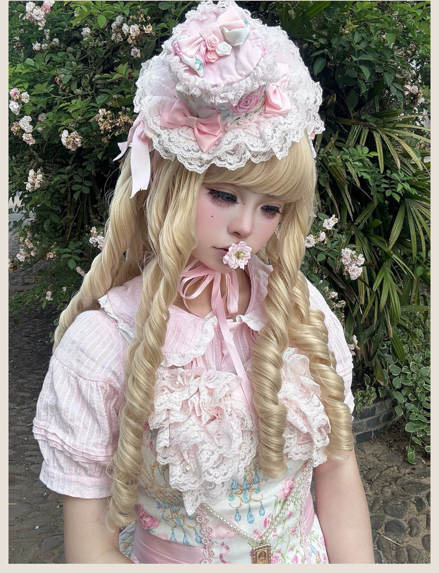 Tata Long Ear - 2025 Spring Vintage Floral Lolita - Tiered sweetheart